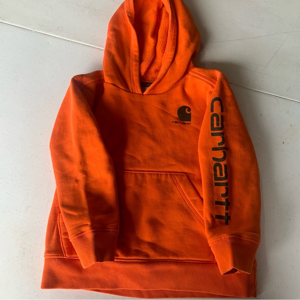 Carhartt Orange Logo Hoodie Size 4~ NWOT